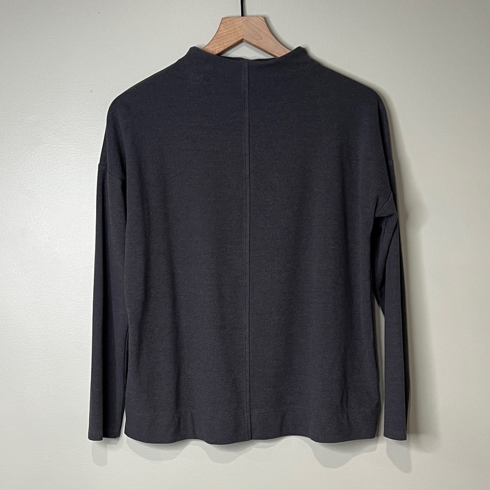 J. Jill Mock Neck Gray Sweater Womens XS Rayon Blend - Picture 1 of 6